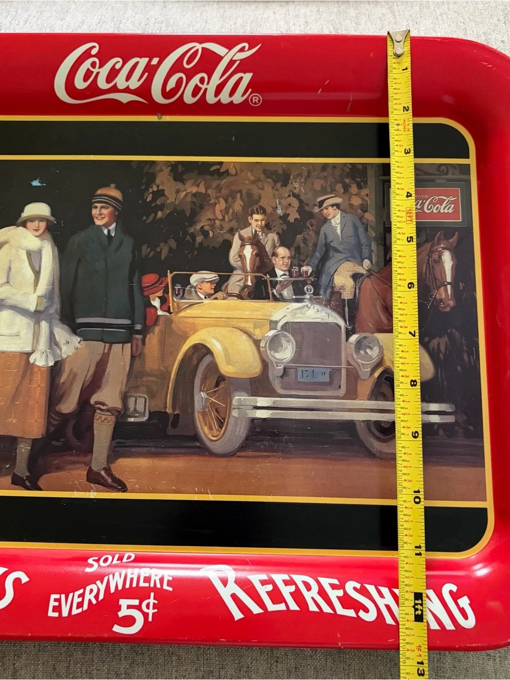 Vintage 1987 Coca-Cola Metal Serving Tray 